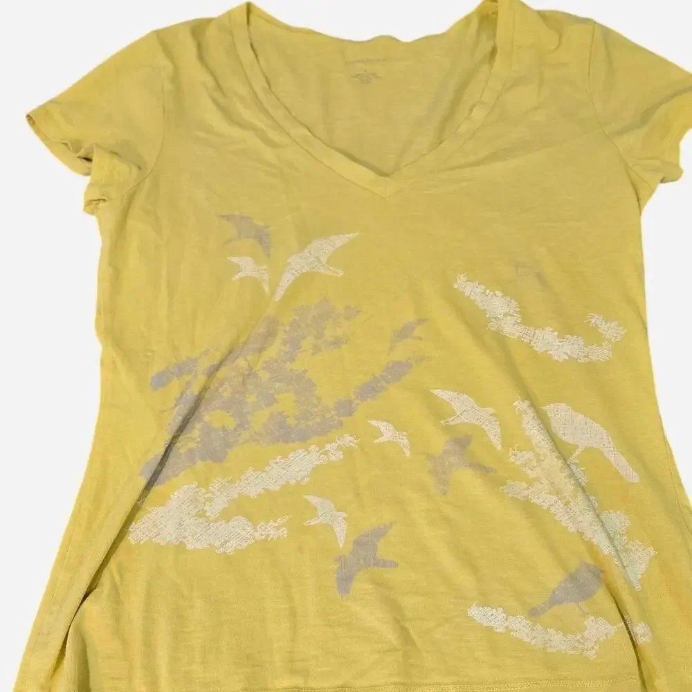 Banana Republic Women's yellow grey T-shirts